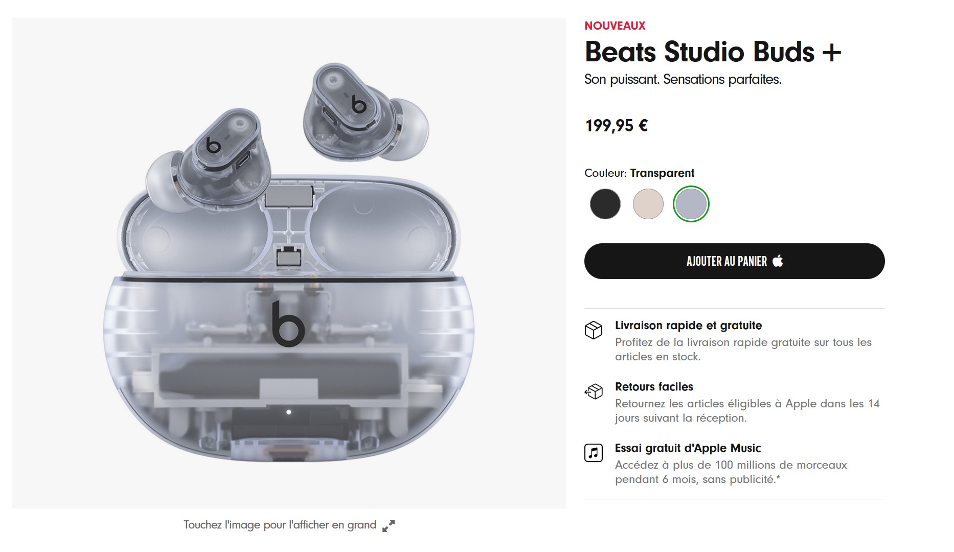 Beats Studio Buds+ maintenant disponibles à l'achat sur la boutique Apple