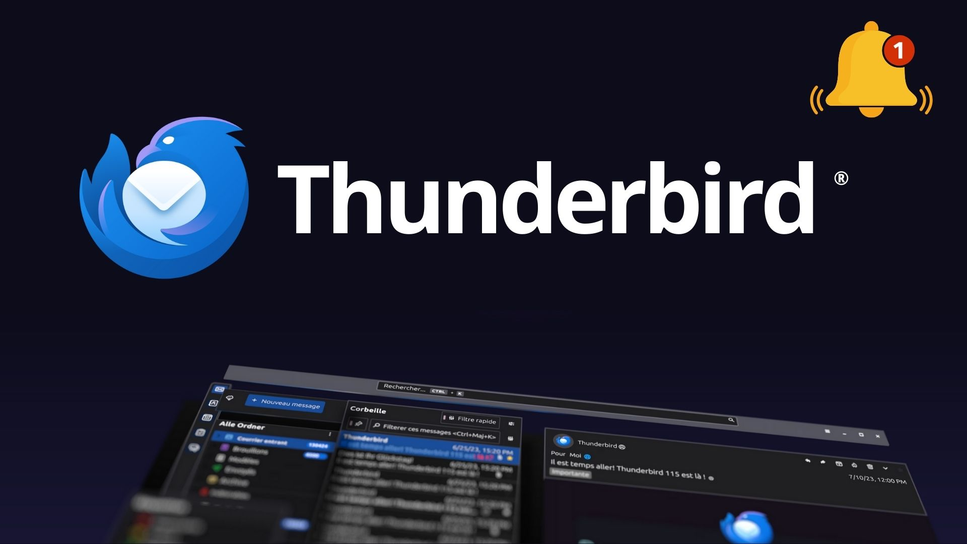 Thunderbird 134.0 : une mise à jour en test avec notifications en temps réel et corrections de bugs