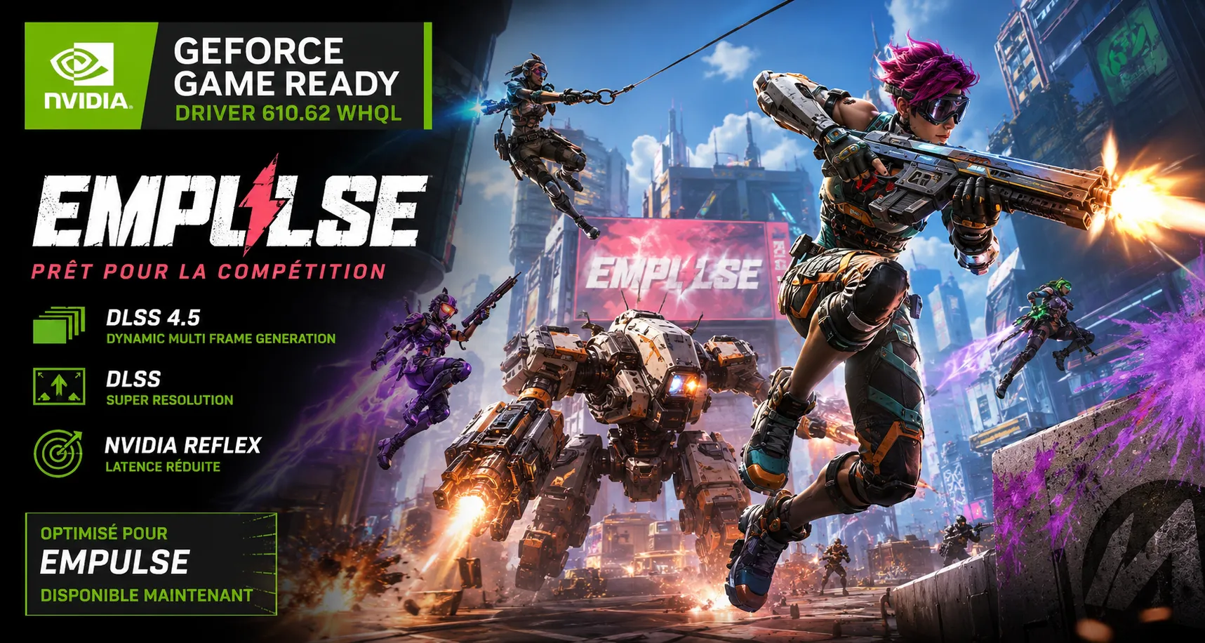 Nvidia sort un nouveau pilote GeForce Game Ready pour Empulse et le DLSS 4.5