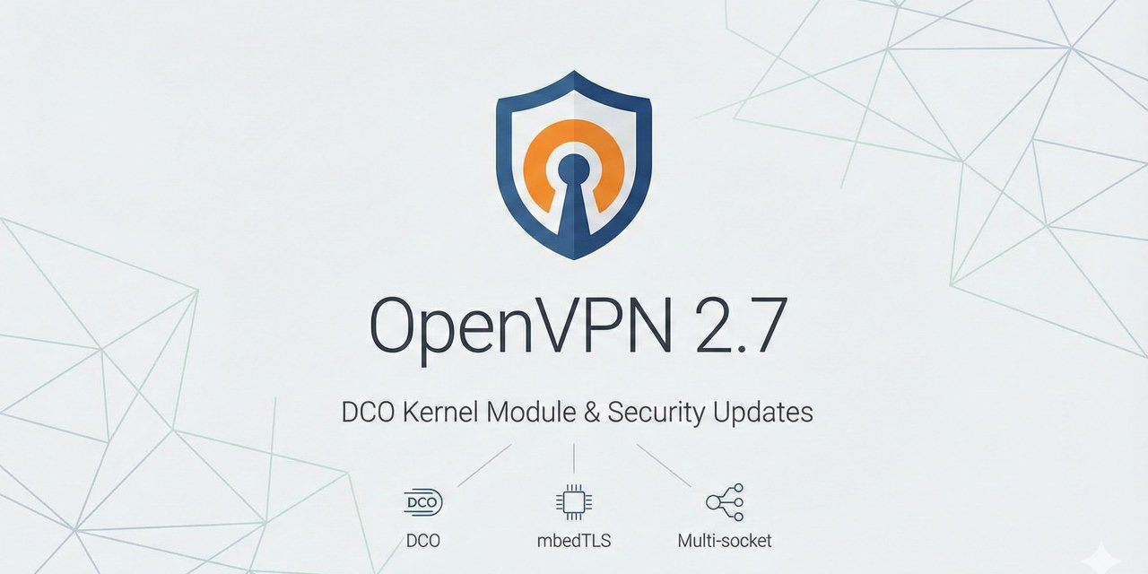 Openvpn 2.7 est là : performances boostées et support du noyau linux au programme