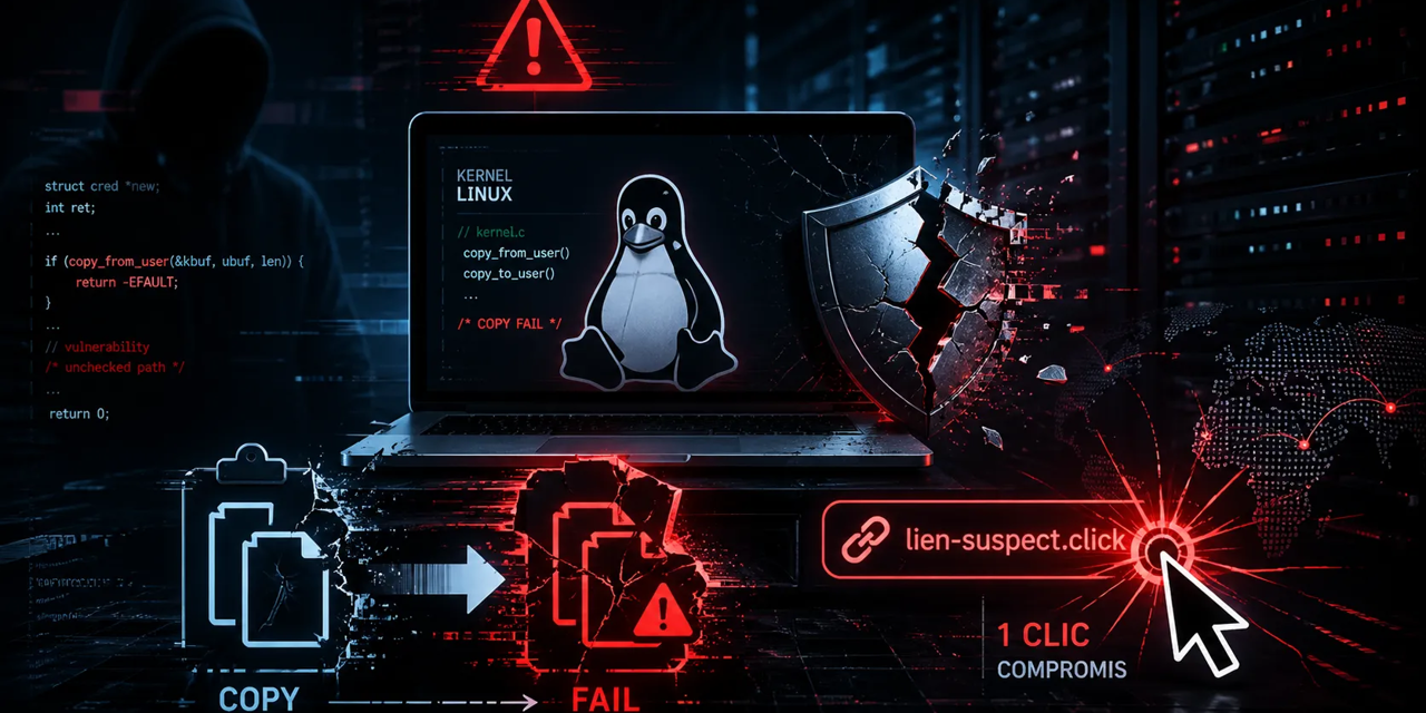 Copy Fail : une faille vieille de 5 ans dans le noyau Linux permettait un piratage en un clic