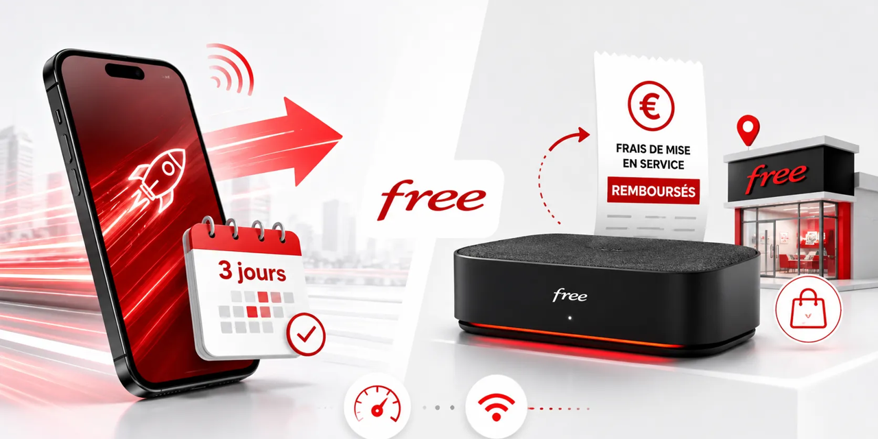 Free accélère la portabilité mobile et propose le remboursement des frais Freebox en boutique