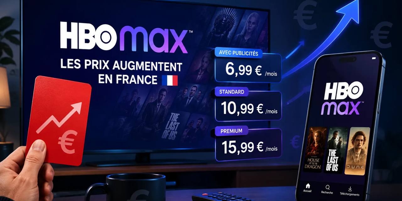 HBO Max augmente ses prix en France : jusqu’à 2 € de plus par mois