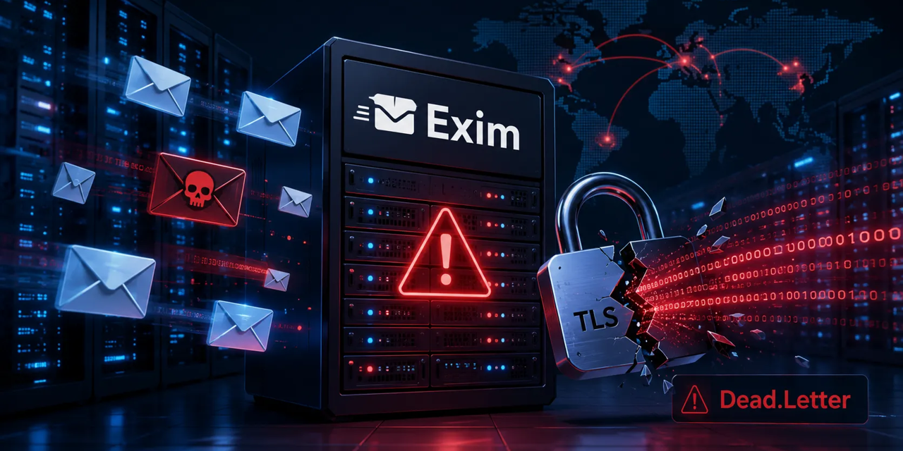 Exim corrige une faille critique “Dead.Letter” qui expose certains serveurs mail à une exécution de code à distance