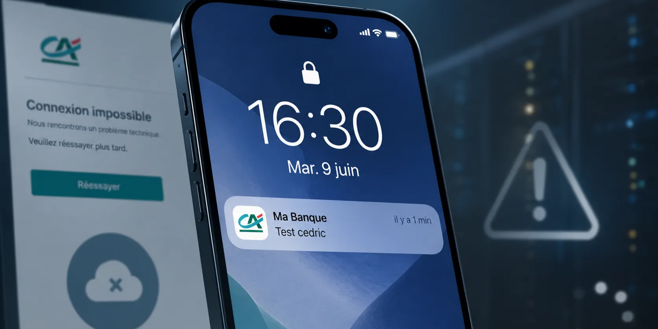 Crédit Agricole : la notification « Test cedric » était bien une erreur interne