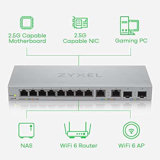 Switch manageable Zyxel 8 ports Gigabit/2 ports 2,5 G/2 ports 10 G SFP+