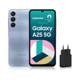 Smartphone SAMSUNG GALAXY A25, Android 5G, 128 Go, Chargeur secteur rapide 25W inclus Bleu