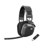 Casque de Jeu Corsair HS80 Max Wireless  Multiplateforme avec Bluetooth - Dolby Atmos - PC, Mac, PS5, PS4, Mobile - Gris Acier