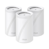 TP-Link Deco WiFi 7 Mesh BE9300 Deco tri-Bande BE65(3-Pack), Port Ethernet/Fibre 2,5 Gbit/s, Vitesse WiFi jusqu'à 9 Gbit/s, WPA3, canaux 320 MHz, 6 GHz