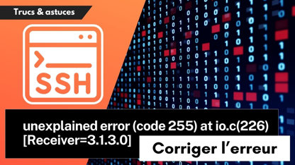 Comment contourner l'erreur rsync "unexplained error (code 255) at io.c(226) [Receiver=3.1.3.0]" ?