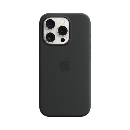 Apple Coque en Silicone avec MagSafe pour iPhone 15 Pro - Noir