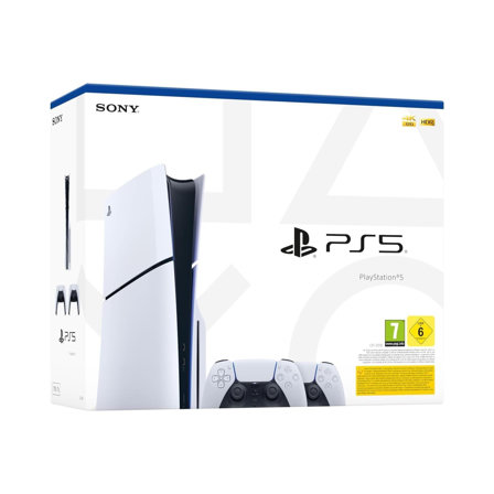Sony, PlayStation 5 Édition Standard, PS5 avec 2 Manettes Sans Fil DualSense, Couleur : Blanche