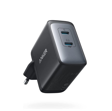 Chargeur Anker PowerPort III 65 W 2 Ports USB-C avec Puissance de Charge Rapide, Compatible avec MacBook Pro/Air, iPad Pro, iPhone 13/12, Pixel