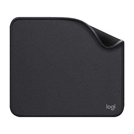 Tapis de Souris Logitech Mouse Pad - Studio Series, Base Caoutchouc Anti-Dérapant, Glissement Facile, Résistant aux Eclaboussures - Gris