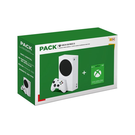 Pack Fnac Xbox Series S + Carte cadeau numérique Xbox 50€