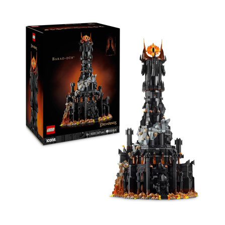 LEGO Icons Le Seigneur des Anneaux : Barad-dûr - Minifigurines de Sauron, Frodon, Sam, Gollum, Gothmog et des Orcs 10333
