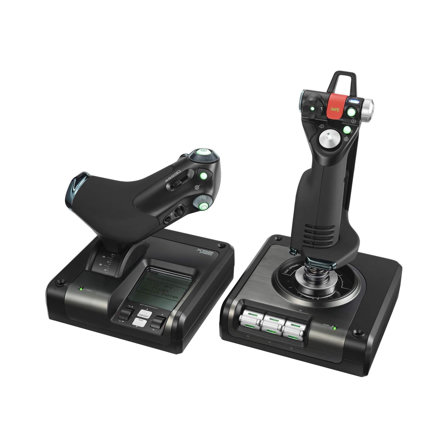 Joystick de simulation Logitech G Saitek X52 Pro Flight Système 3M avec commande de gaz à pièces métalliques