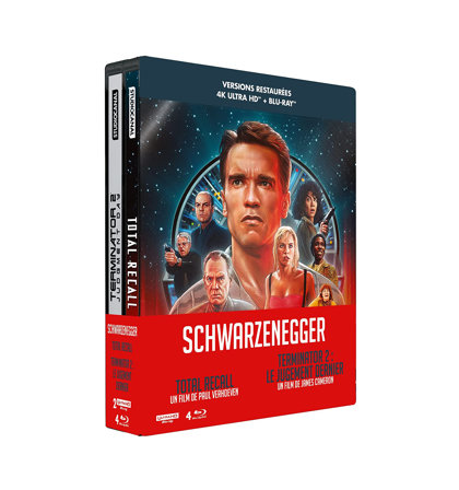 Coffret 4k Édition boîtier SteelBook Total Recall + Terminator 2