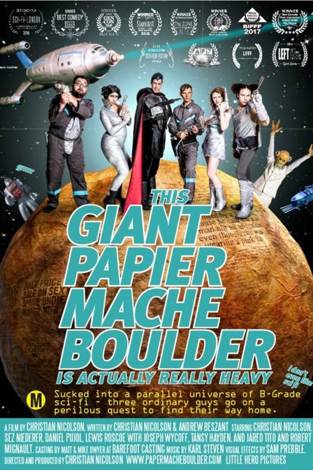 this giant papier-mâché boulder is actually really heavy