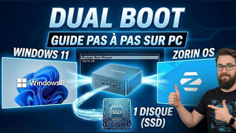 Dual boot Zorin OS 18 + Windows 11 sur un seul disque : tuto simple sur PC GEEKOM A5