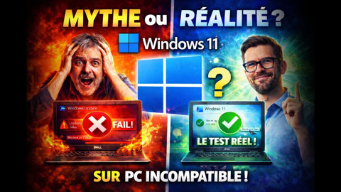 MAJ Windows 11 25H2 sur PC non compatible bloquée ? Mythe ou réalité, on debunk ensemble !