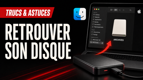 Disque externe absent du Finder sur Mac : le faire réapparaître sans perdre ses données