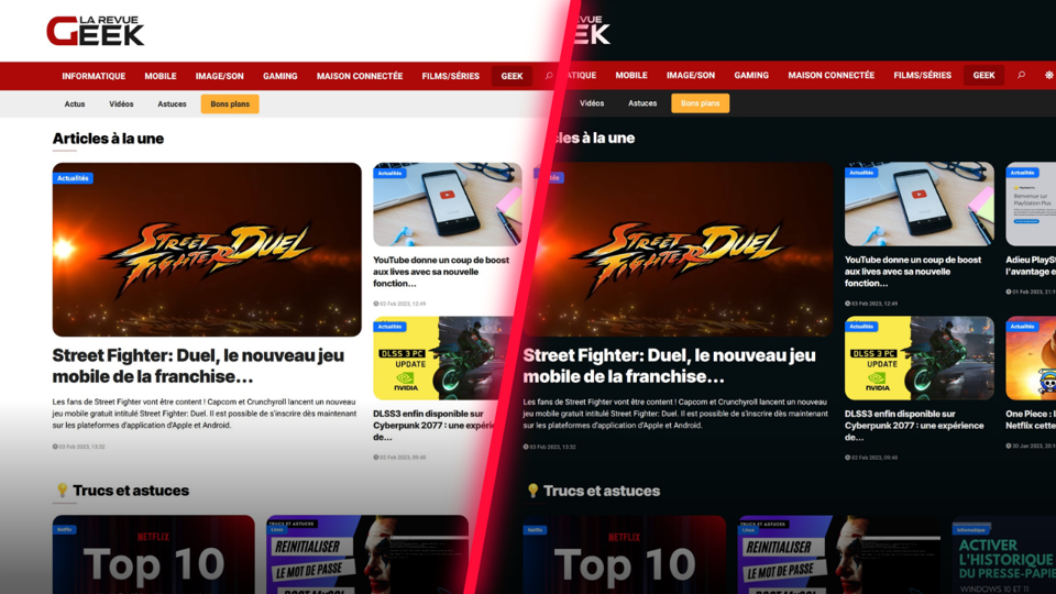 Ajout du mode clair/sombre sur le site