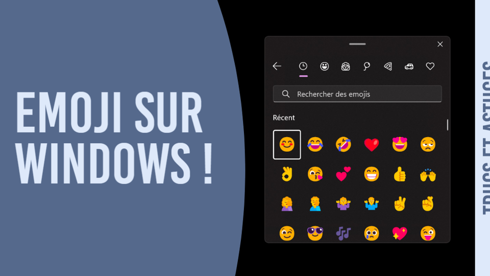 Comment accéder au panneau des emojis sous Windows 11 ?