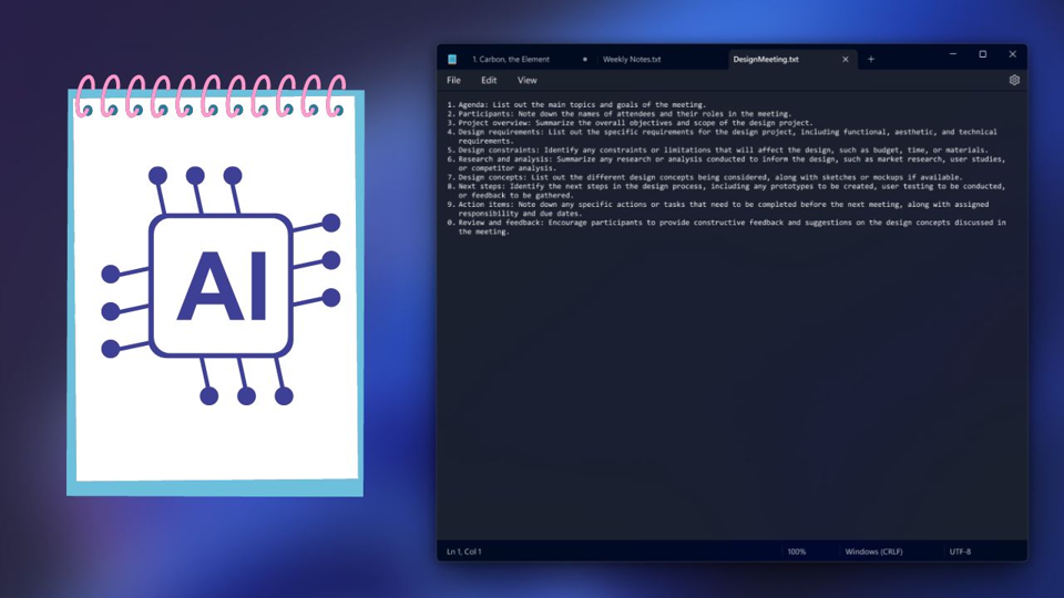 Microsoft va intégrer l'IA dans Notepad sur Windows 11