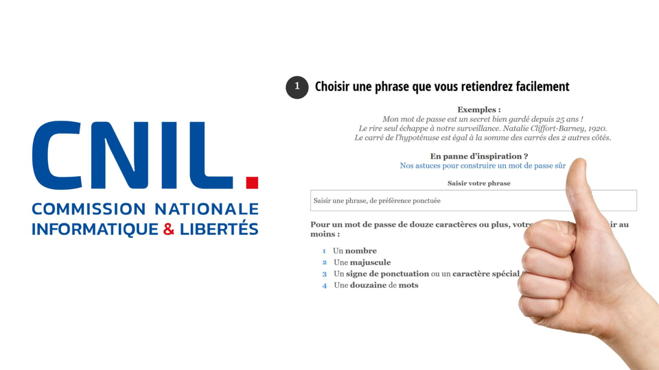 Un outil en ligne de la CNIL pour créer des mots de passe fiables et faciles à retenir